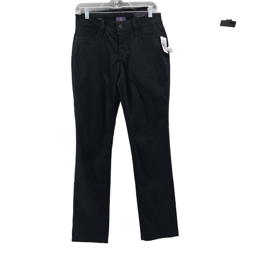 NYDJ Samantha Slim Jeans Black Stretch Sz 4P NWT